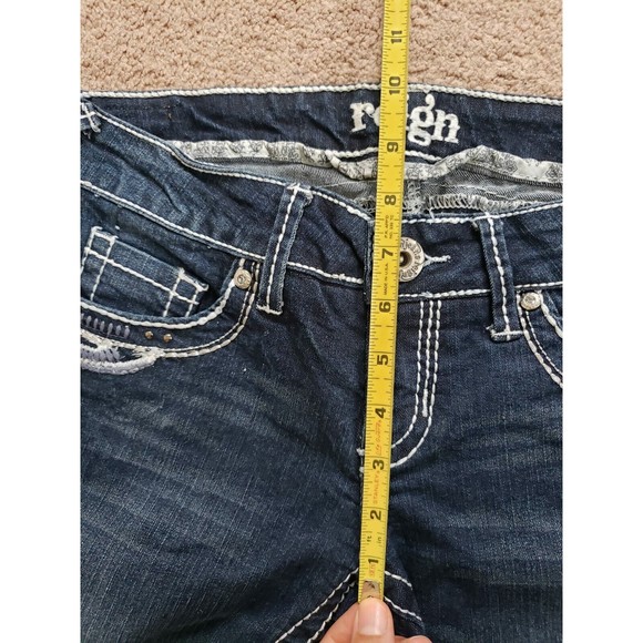 Reign Blue Denim Embroidered Cropped Jeans Pants Nina Women's Sz 5 - Picture 13 of 13